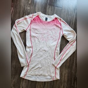 Helly Hansen Base Layer Sweater - Pink & Cream - Size M